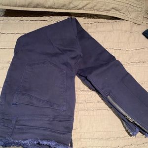 Express blue distressed jeans/pants